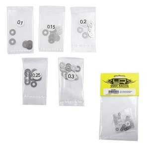 NEW Yeah Racing YA-0601 3x7mm Stainless Stl Spacer Shim Set 0.1/0.15/0.2/0.25/0. - Picture 1 of 1
