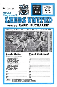 LEEDS UNITED V RAPID BUCHAREST ~ EUROPEAN CUP WINNERS' CUP 3RD RD ~ 7 MARCH 1973 - Picture 1 of 1