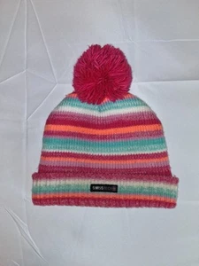 SwissTech Striped Knit Beanie Pom Pom Hat Multicolor Women’s OS – Used - Picture 1 of 1