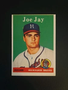 1958 Topps #472 Joe Jay Milwaukee Braves envío gratuito  - Imagen 1 de 2