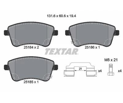 Textar Juego Pastillas de Freno de Discos Aje Delantero para Kia 2518401 - Imagen 1 de 2