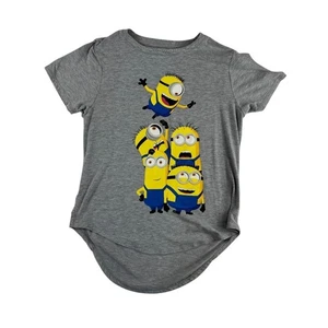 Illumination Minions T-Shirt Large Gray Multi Character Short Sleeve Cotton - Picture 1 of 8