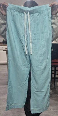 Pantalones de pijama para mujer Liz Claiborne azules pequeños cintura elástica cordón salón”  Foto 1 de 3