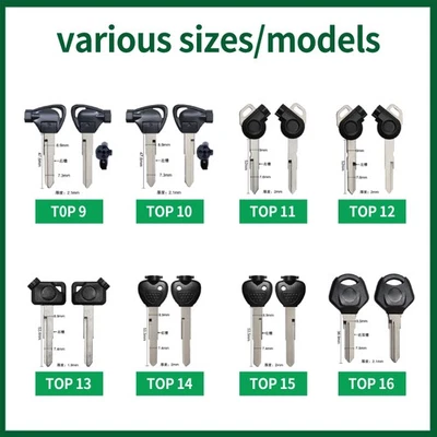 Llave en blanco hoja sin cortar apta para imán Yamaha bloqueo antirrobo VOX BWS JOG EVO ZR50 Foto 1 de 4