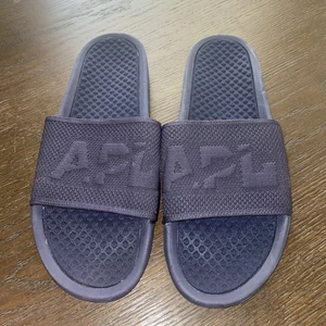 NEW APL Men's Big Logo Techloom Slide Flat Sandal Black Sz 14 - Picture 1 of 3