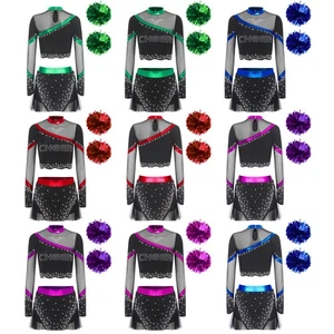 Women Outfits Costume Set Cosplay Cheer Leader Stage Performance Cheerleading - Picture 1 of 61