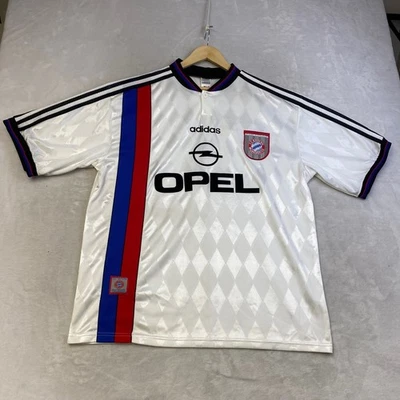 Camiseta de fútbol vintage Adidas FC Bayern Munich Opel blanca para hombre XL Foto 1 de 4