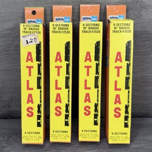 N Atlas Curved Track #2526 Lot of 4 Nickel Silver 19" R 6 Sections NOS S2988 - Picture 1 of 6