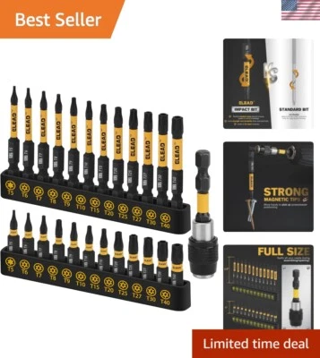Industrial-Grade 25-Pc Security Torx Bit Set with Magnetic Extension - S2 Steel - Image 1 of 4