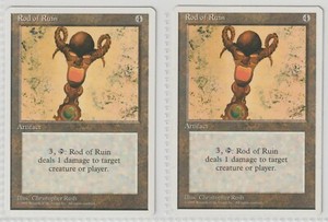 MTG: Rod of Ruin 2x - 1995 4th Edition UNCOMMON - Magic: the Gathering