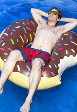 Donut Beach and Pool Floater - chocolate
