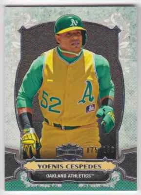 2014 TOPPS TRIPLE THREADS YOENIS CESPEDES 75/250 OAKLAND ATHLETICS #51 PARALLEL - Image 1 of 2