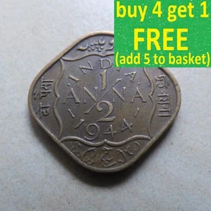 British India George VI 1/2 Anna Choose your date - Picture 1 of 56