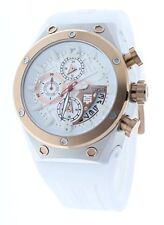 TECHNOSPORT TS-820-2  White Watch with Rose Gold Tone Bezel 