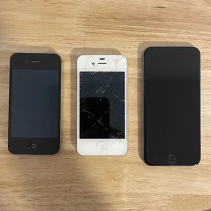 Lot of 3 Apple iPhone 6 & Apple iPhone 4 & Apple iPhone 4s A1349 A1387 A81549 - Picture 1 of 9