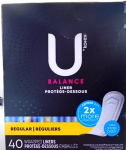 U By Kotex Balance Fodere Avvolte 40 Ct - REGOLARE - Foto 1 di 1