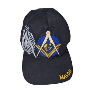Cappello da baseball massonico massonico massonico emblema loggia nero ricamato - Foto 1 di 10
