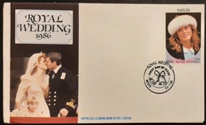(NEV-202) NEVIS 1986 FDC Boda Real CUBIERTA OFICIAL PRIMER DÍA - Imagen 1 de 1