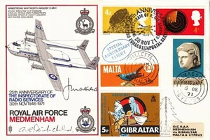 RAF cover Inspectorate of Radio Services 5 stamps Signed Mathews & Pilot - Picture 1 of 2
