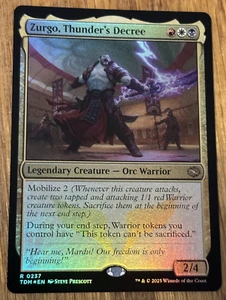 MTG Tarkir Dragonstorm, Zurgo, Thunder's Decree - Foil - Picture 1 of 1