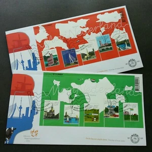 Holland Wonderful Of Netherlands 2005 Tourism Ship Bird Flag Landscape (FDC pair - Picture 1 of 5