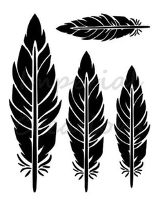 PLUMA 4 Tamaños Tradicional India 8.5 x 11 Plantilla Hoja de Plástico NUEVA S42 - Imagen 1 de 2