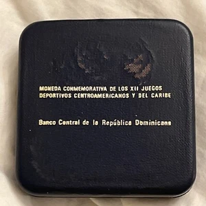 Dominican Republic 1974 1 Peso (Commemorative XII Caribbean Games) SILVER PROOF - Picture 1 of 4