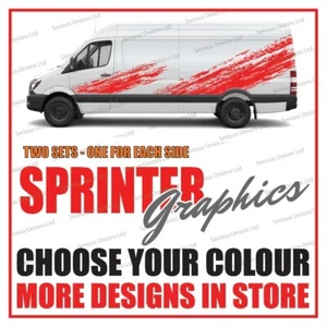 Mercedes Sprinter side stripes graphics sticker Camper Van  SWB LWB Decals ms134 - Picture 1 of 1