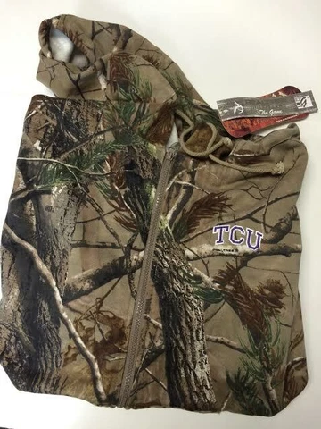 TCU  Realtree Camo Zip Up Hooded Sweatshirt--Medium Cover