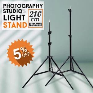 2x Adjustable Light Stand Tripod Support for Studio Photo Flash LED Video Light - Picture 1 of 14