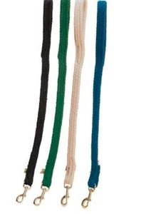 Correa de algodón trenzada suave ancha de cuero Tory - 1" x 2', broche de latón - 4 colores - Imagen 1 de 1