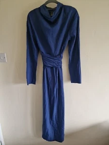 Jovonna London blau Commodia hoher Wasserfallausschnitt offener Rücken Kleid UK Extra Small neu mit Etikett - Bild 1 von 9