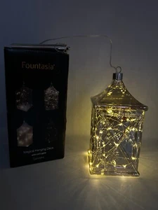 Fountasia LED Light Up Mirrored Lantern Hanging Decoration New in Box - Picture 1 of 9