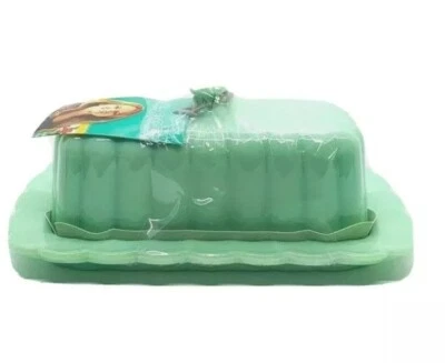 PRATO DE MANTEIGA Pioneer Woman vidro de leite jade jadeíta beleza atemporal COM TAMPA Novo - Imagem 1 de 3