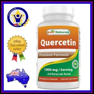 QUERCETIN 1000mg DOUBLE STRENGTH Best Naturals POWERFUL IMMUNE SUPPORT 120 Caps - Bild 1 von 8