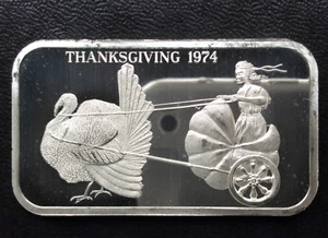 1974 Madison Mint Thanksgiving MAD-42 Silber Kunstbarren A1562 - Bild 1 von 5