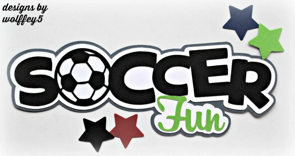 TÍTULO INFANTIL DE FÚTBOL ARTESANAL Álbum de recortes troquelado de piezas de papel prefabricado Foto 1 de 1