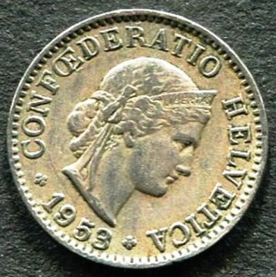 COIN - SWITZERLAND - 5 RAPPEN - KM# 26 Copper Nickel, plain edge, 1953 B - (C98) - Image 1 of 4