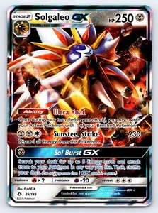 Solgaleo GX 89/149 Ultra Rare Sun & Moon Base Set Pokemon Card - NM - Imagen 1 de 2