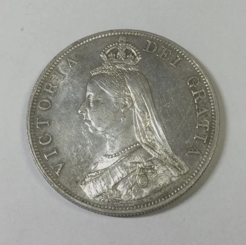 1887 Gt Britain VictorIa Jubilee  Double Florin 4 Shilling  Original  Lustrous Cover