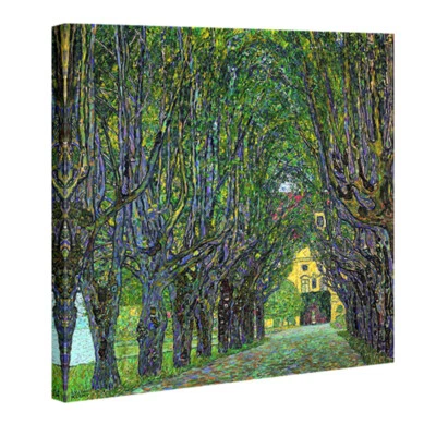 Canvas Print Klimt Painting Repro Home Decor Wall Art Abstract Avenue Green - Image 1 of 4