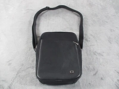 Bolso Bandolera LANCEL Negro Correa Ajustable Viaje Para Hombre Clásico 12x9x3.5" Usado en Excelente Condición Foto 1 de 4