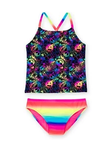 Wonder Nation Swim set Girls' Size M Emoji Grafiti Fashion Tankini --H2-- - Picture 1 of 2