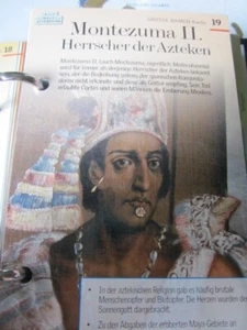 Tarjeta de colección grandes nombres 19 Moctezuma gobernante de los aztecas - Imagen 1 de 1