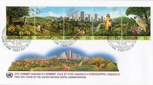 First Day Cover United Nations Postal Administration 1996 Summit Stadtegipfel - Picture 1 of 1
