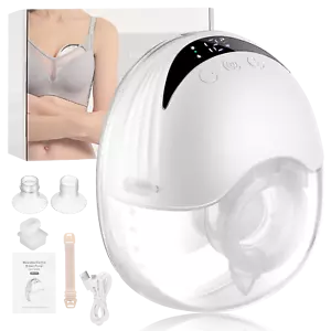 Handfreie Milchpumpe 4 Modi 12 Stufen Tragbare LED elektrische Milchpumpe DE - Bild 1 von 17