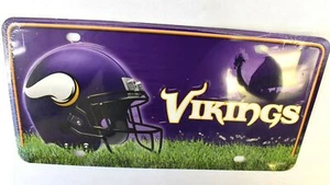 Minnesota Vikings NFL Rico MTG3103 12X6" Auto Metal License Plate Tag - Picture 1 of 5