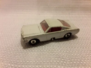 Vintage Lesney Matchbox White Ford Mustang Fastback No. 8 w/ Autosteer - Picture 1 of 8