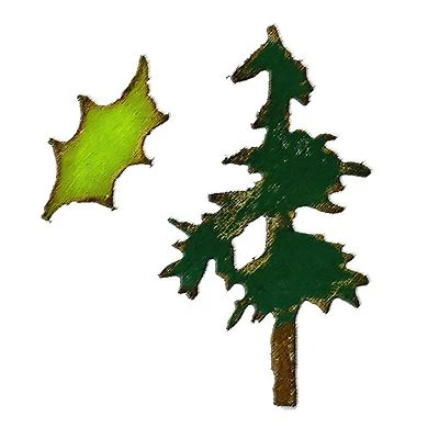 Sizzix Mini Pine Tree & Holly Movers 2 PK #657472 Retail $15.99 Tim Holtz!