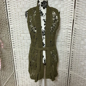 Coldwater Creek Sage Green Fishnet Wrap Shawl Size Large - Picture 1 of 5
